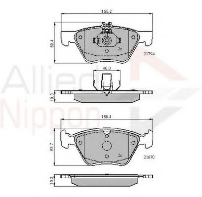Тормозные колодки COMLINE ADB0913