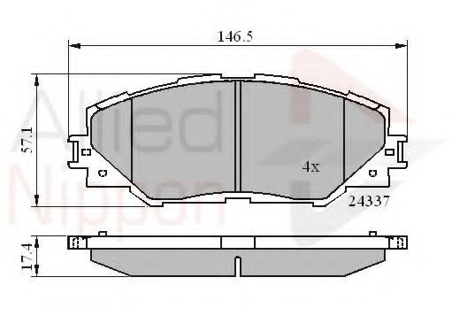 Тормозные колодки COMLINE ADB01625