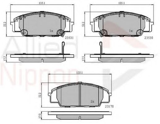 Тормозные колодки COMLINE ADB3947