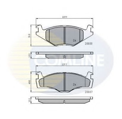 Гальмівні колодки COMLINE CBP0148