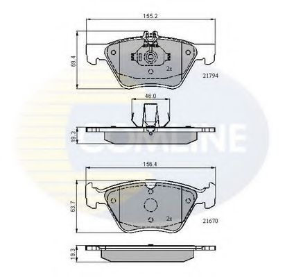 Гальмівні колодки COMLINE CBP0913