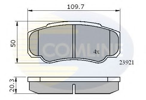 Тормозные колодки COMLINE CBP01042