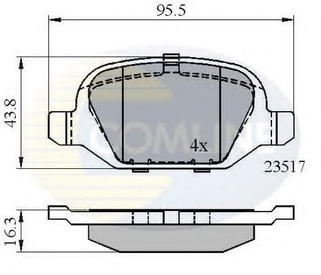 Тормозные колодки COMLINE CBP01559