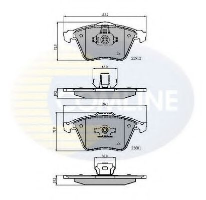 Тормозные колодки COMLINE CBP01607