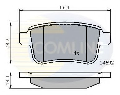 Гальмівні колодки COMLINE CBP01715