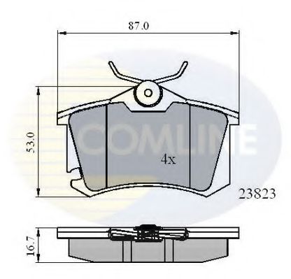 Тормозные колодки COMLINE CBP01761