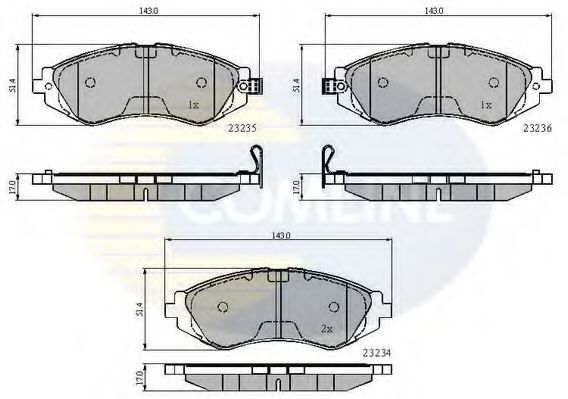 Тормозные колодки COMLINE CBP3435
