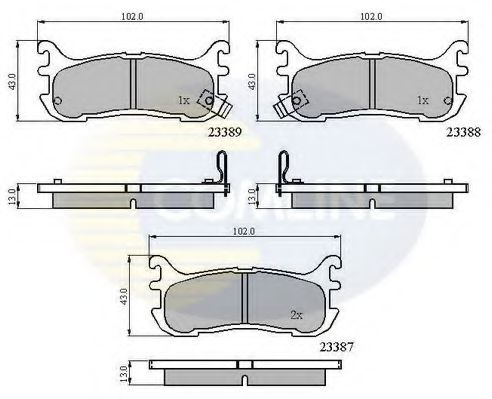 Тормозные колодки COMLINE CBP3822