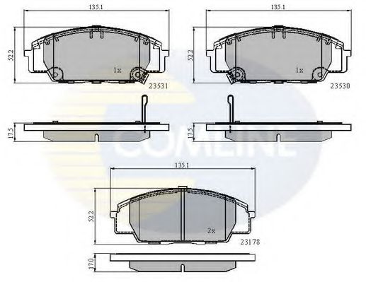 Тормозные колодки COMLINE CBP3947
