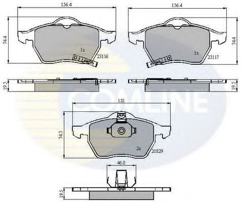 Тормозные колодки COMLINE CBP31167