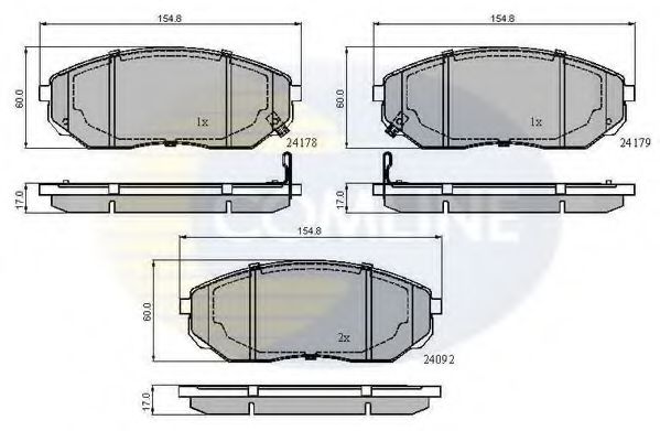 Тормозные колодки COMLINE CBP31178