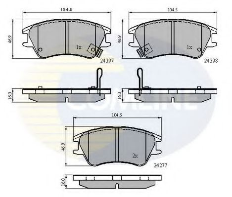 Тормозные колодки COMLINE CBP31298