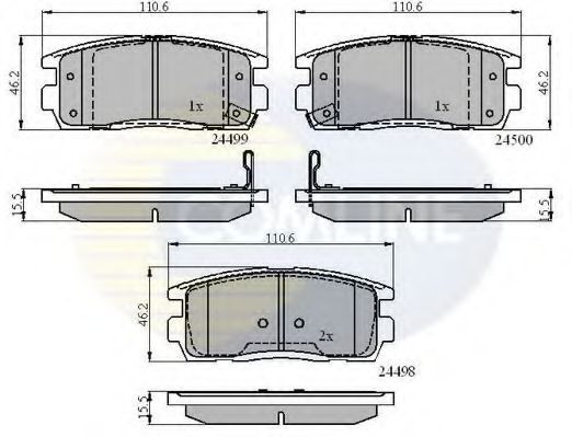 Гальмівні колодки COMLINE CBP31580