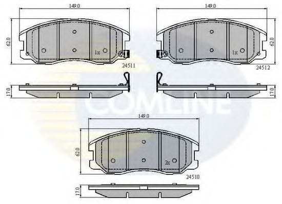 Гальмівні колодки COMLINE CBP31582