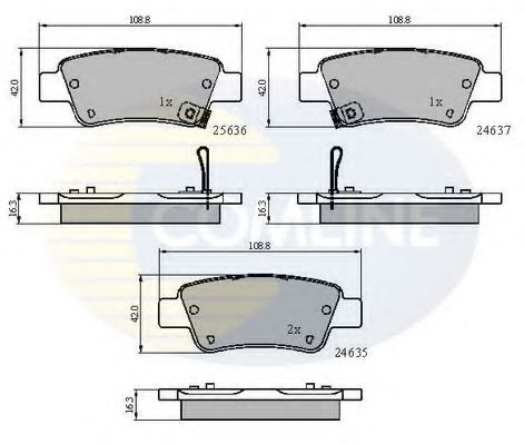 Тормозные колодки COMLINE CBP31674