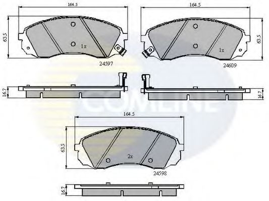 Тормозные колодки COMLINE CBP31782