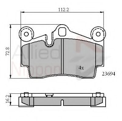 Тормозные колодки COMLINE ADB01316
