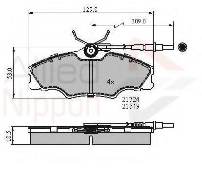 Тормозные колодки COMLINE ADB1433