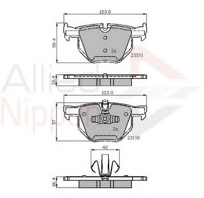 Тормозные колодки COMLINE ADB01671