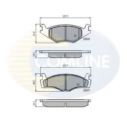 Тормозные колодки COMLINE CBP0149