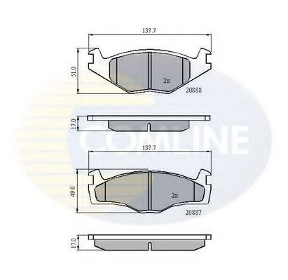 Тормозные колодки COMLINE CBP0703