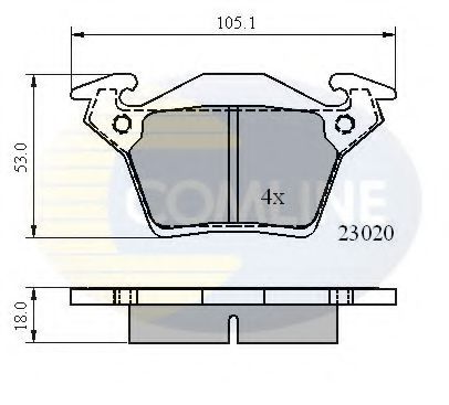 Гальмівні колодки COMLINE CBP0888