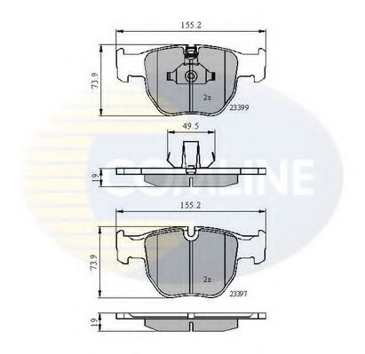 Тормозные колодки COMLINE CBP01157