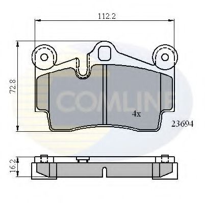 Гальмівні колодки COMLINE CBP01316