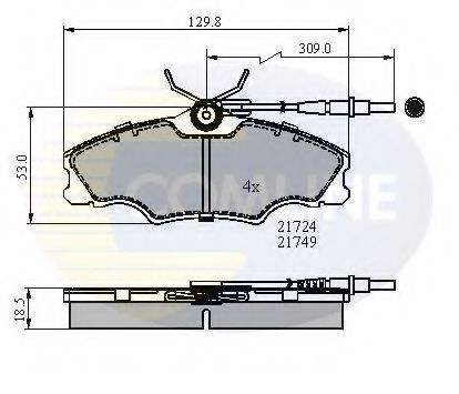 Тормозные колодки COMLINE CBP1433
