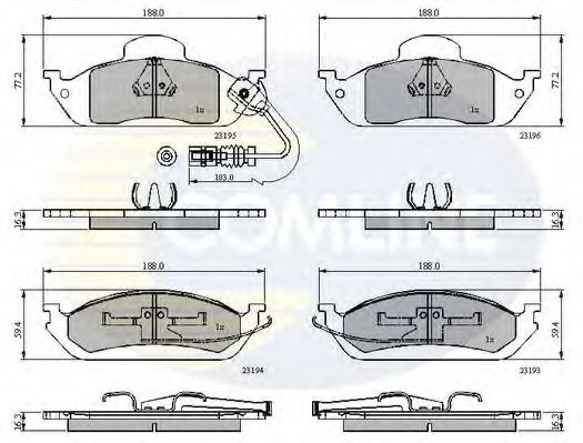 Тормозные колодки COMLINE CBP1911