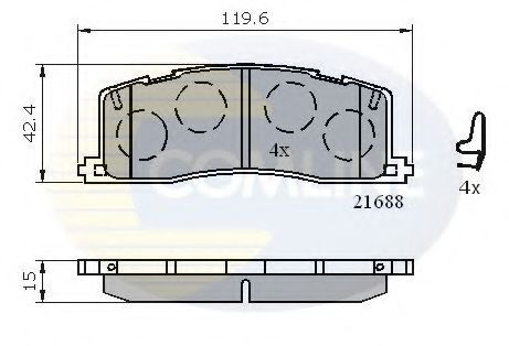 Тормозные колодки COMLINE CBP3443
