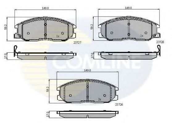 Тормозные колодки COMLINE CBP3902