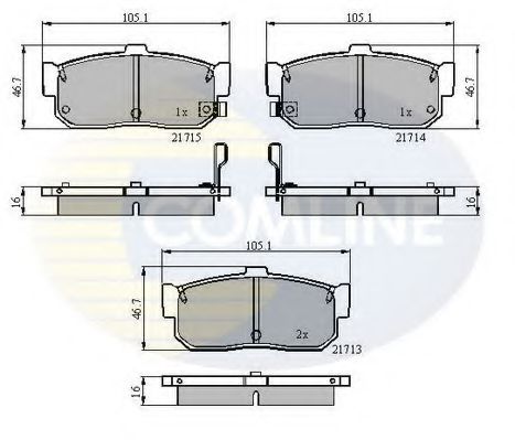 Тормозные колодки COMLINE CBP3955