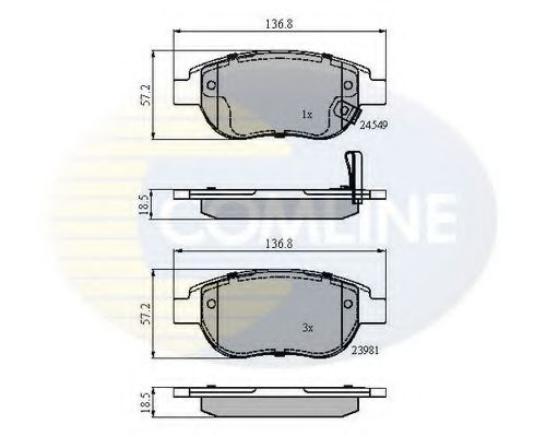 Тормозные колодки COMLINE CBP31038