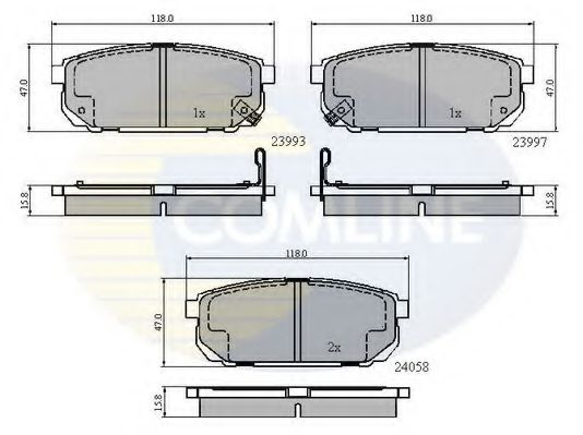 Тормозные колодки COMLINE CBP31288