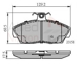 Тормозные колодки COMLINE ADB0232