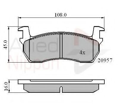 Тормозные колодки COMLINE ADB0366