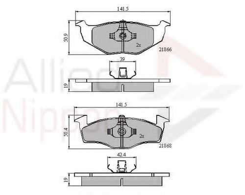 Тормозные колодки COMLINE ADB0706