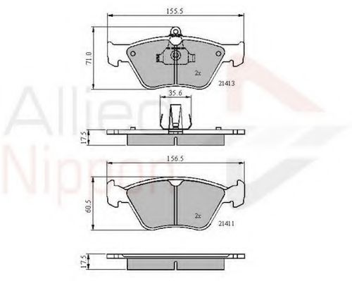 Тормозные колодки COMLINE ADB0738