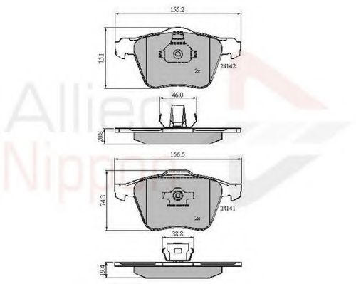 Тормозные колодки COMLINE ADB01280