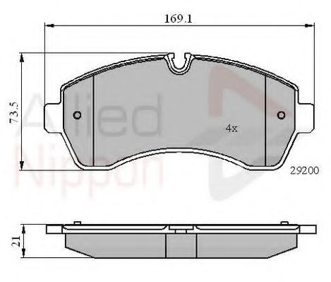 Тормозные колодки COMLINE ADB01569