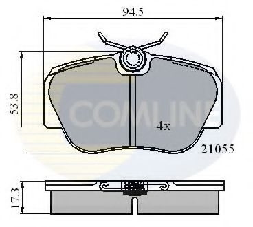 Тормозные колодки COMLINE CBP0328