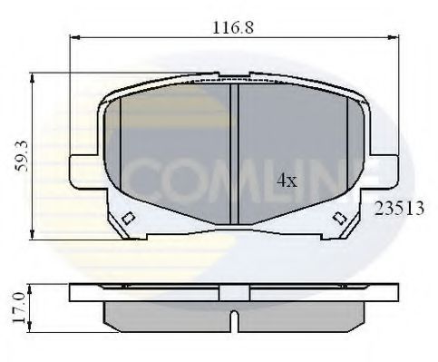 Тормозные колодки COMLINE CBP0904