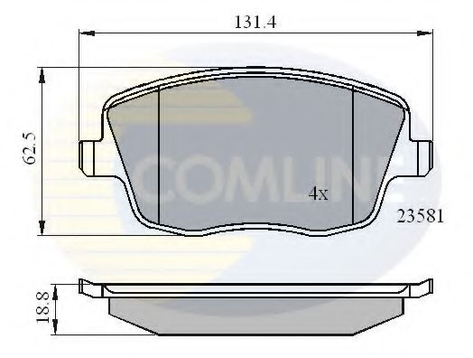 Тормозные колодки COMLINE CBP01147