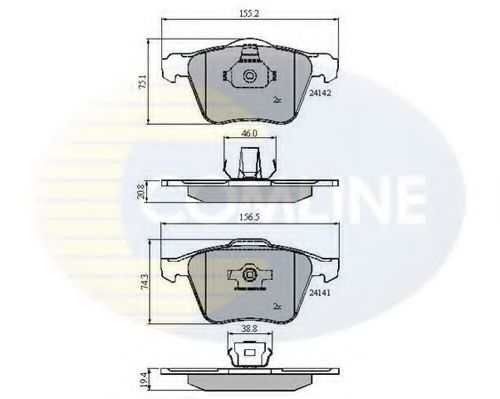 Тормозные колодки COMLINE CBP01280