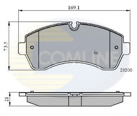 Тормозные колодки COMLINE CBP01569