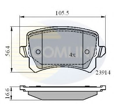 Тормозные колодки COMLINE CBP01712