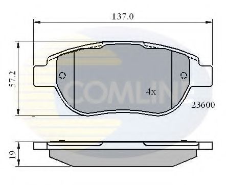 Гальмівні колодки COMLINE CBP01748