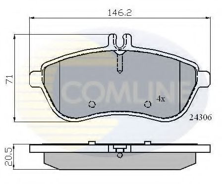 Тормозные колодки COMLINE CBP01786