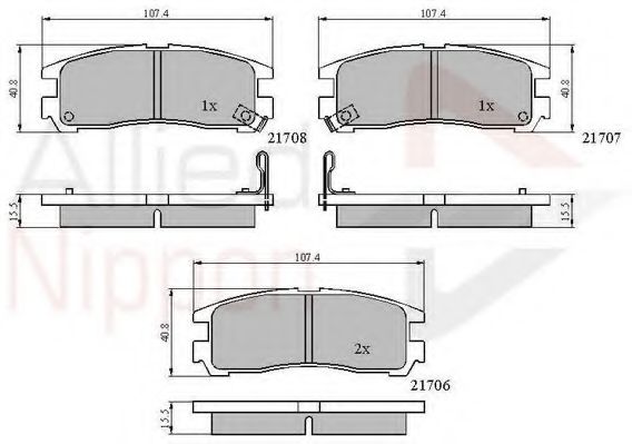 Тормозные колодки COMLINE ADB3468